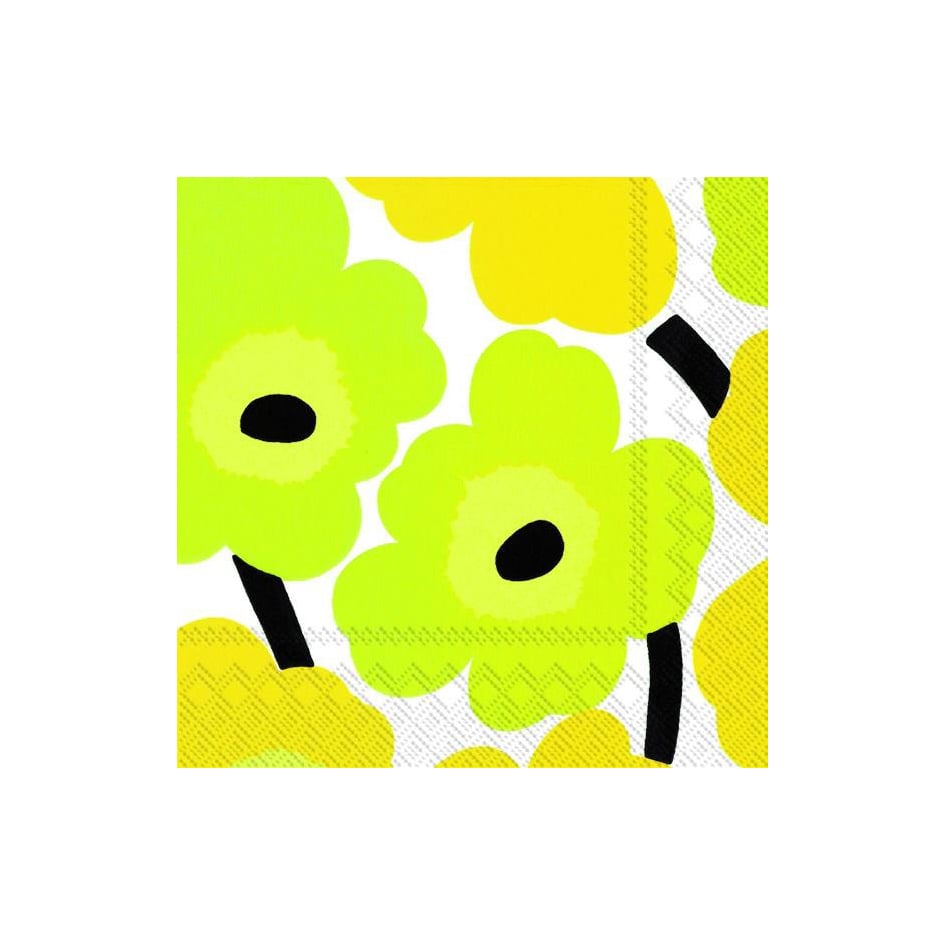 Marimekko Unikko servetti 33×33 cm 20 kpl Keltainen