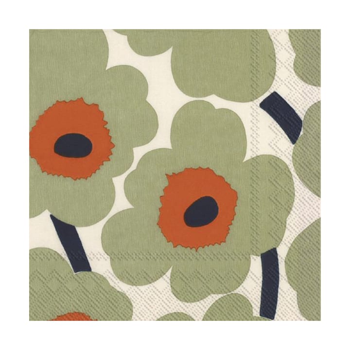 Unikko servetti 33x33 cm 20 kpl - Kerma-appelsiini - Marimekko