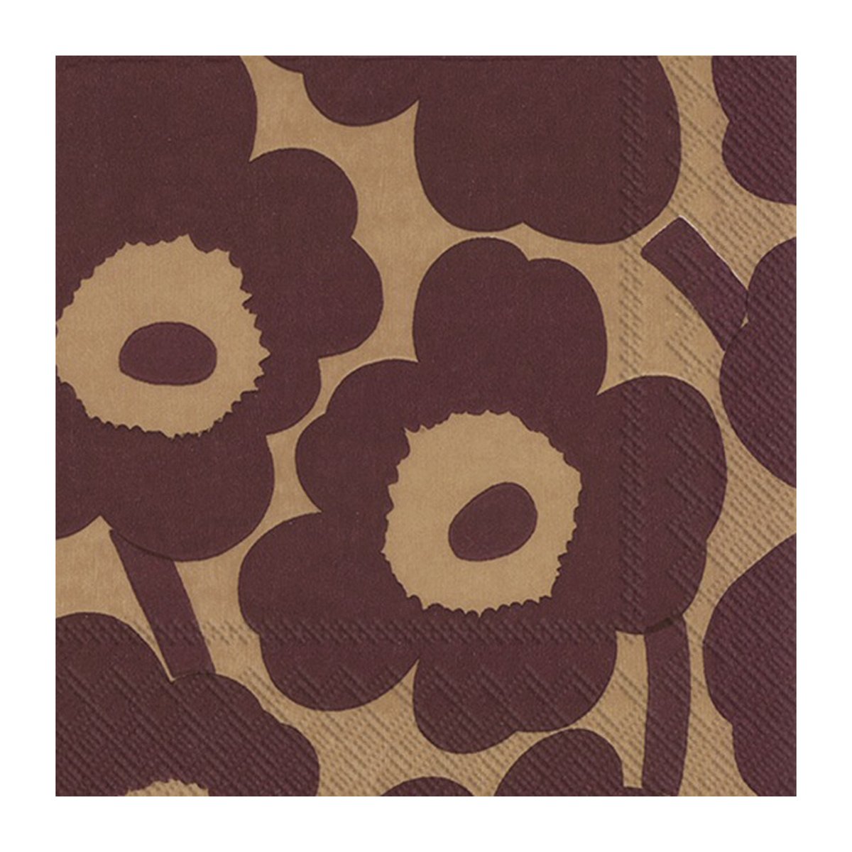 Marimekko Unikko servetti 33×33 cm 20 kpl Linen-bordeaux