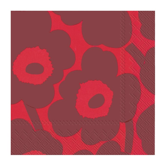 Marimekko Unikko servetti 33×33 cm 20 kpl Punainen-punainen