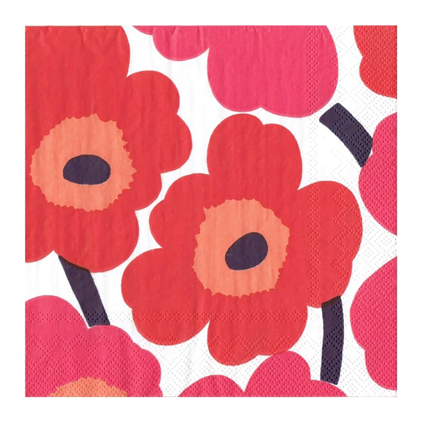 Marimekko Unikko servetti 33×33 cm 20 kpl Punainen