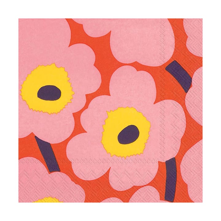 Unikko servetti 33x33 cm 20 kpl - Ruusunoranssi - Marimekko