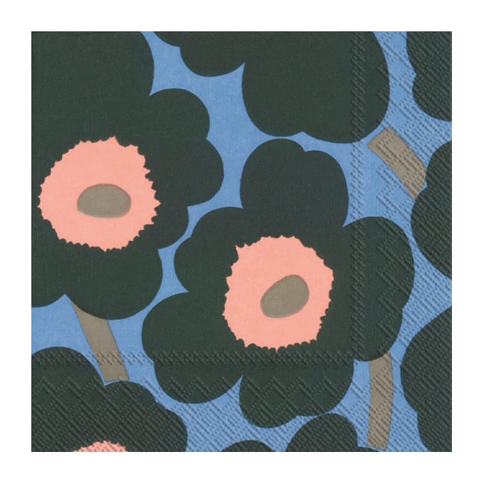 Unikko servetti 33x33 cm 20 kpl - Vihreä-sininen - Marimekko