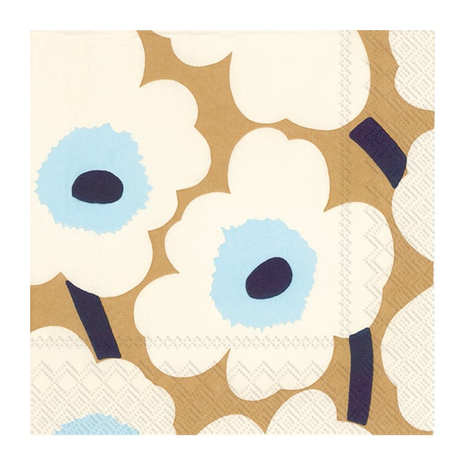 Marimekko Unikko servietti 33×33 cm 20-pakkaus Cream gold