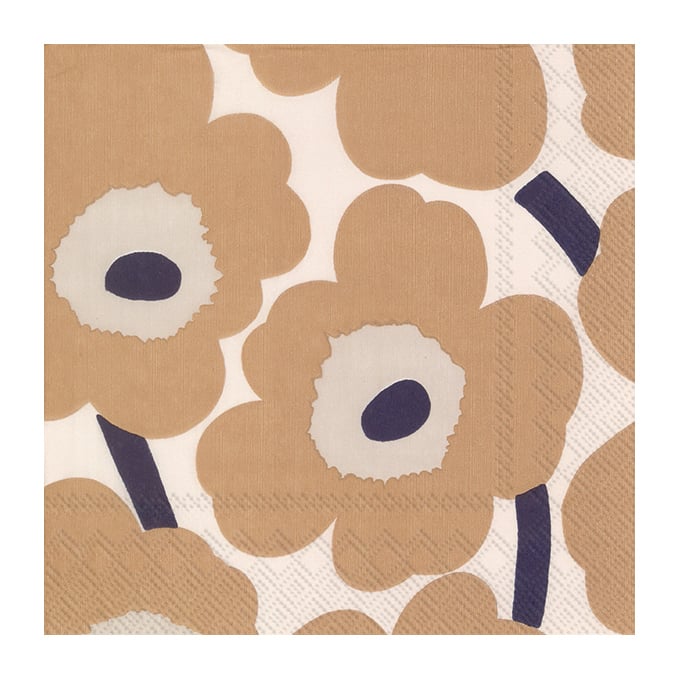 Marimekko Unikko servietti 33×33 cm 20-pakkaus Cream linen