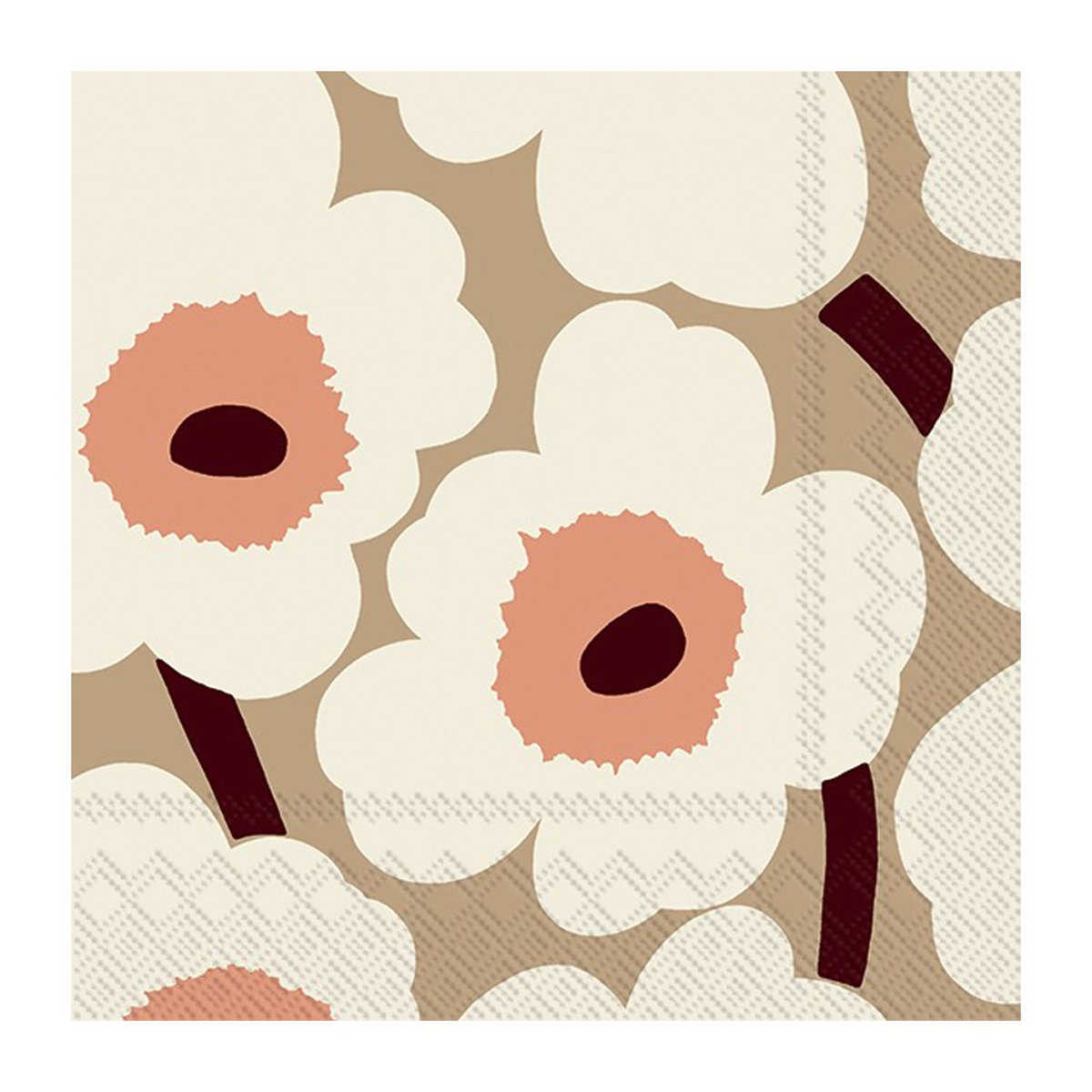 Marimekko Unikko servietti 33×33 cm 20-pakkaus Cream