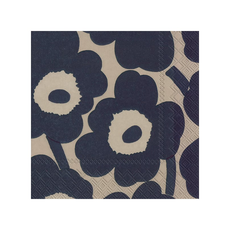 Marimekko Unikko servietti 33×33 cm 20-pakkaus Linen-blue