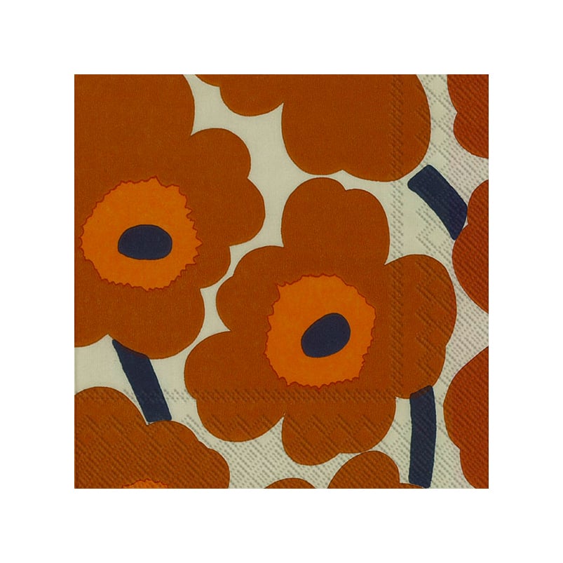 Marimekko Unikko servietti 33×33 cm 20-pakkaus Terracotta