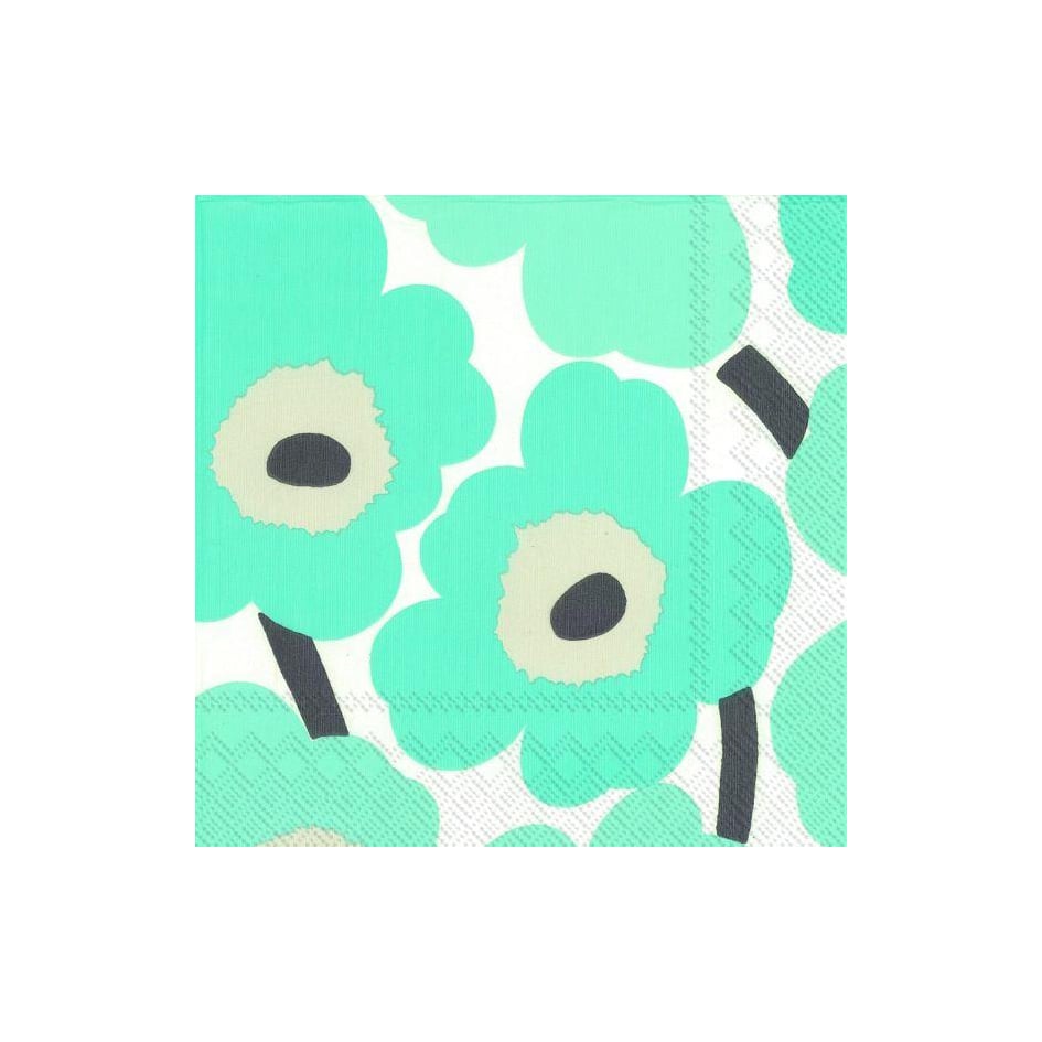 Marimekko Unikko servietti 33×33 cm 20-pakkaus Turkoosi