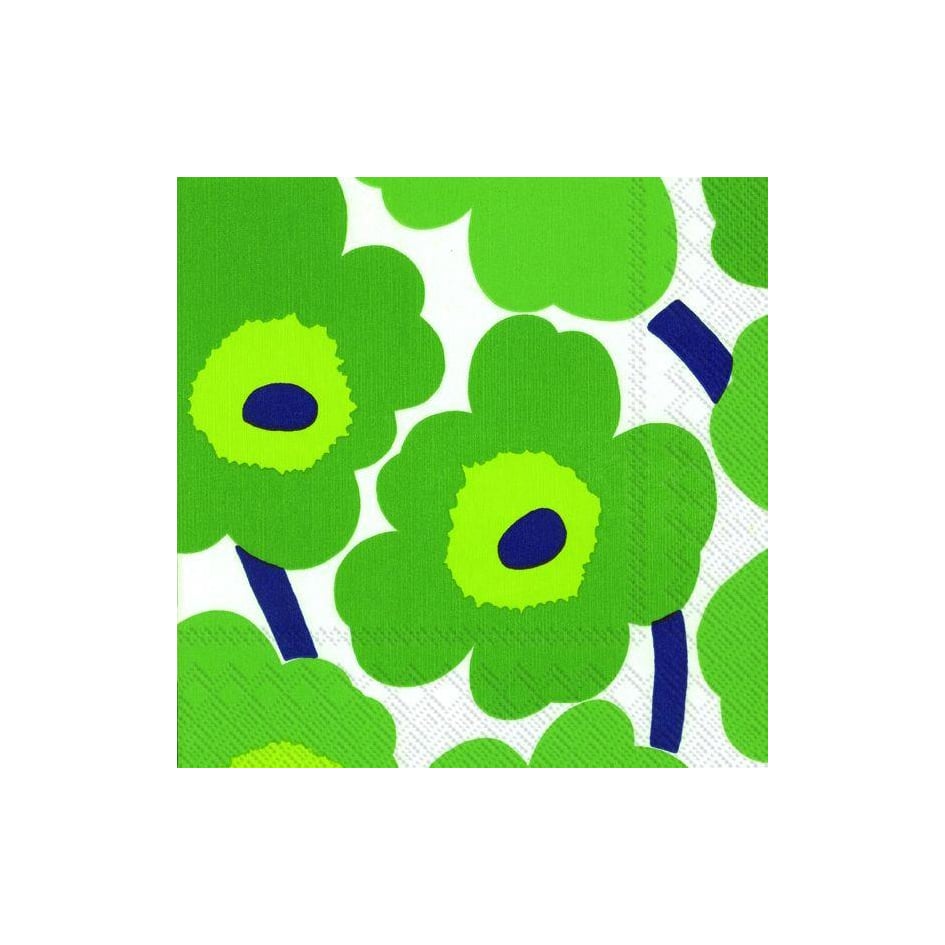 Marimekko Unikko servietti 33×33 cm 20-pakkaus Vihreä