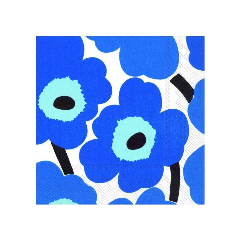 Marimekko Unikko servietti 40×40 cm 20-pakkaus Sininen