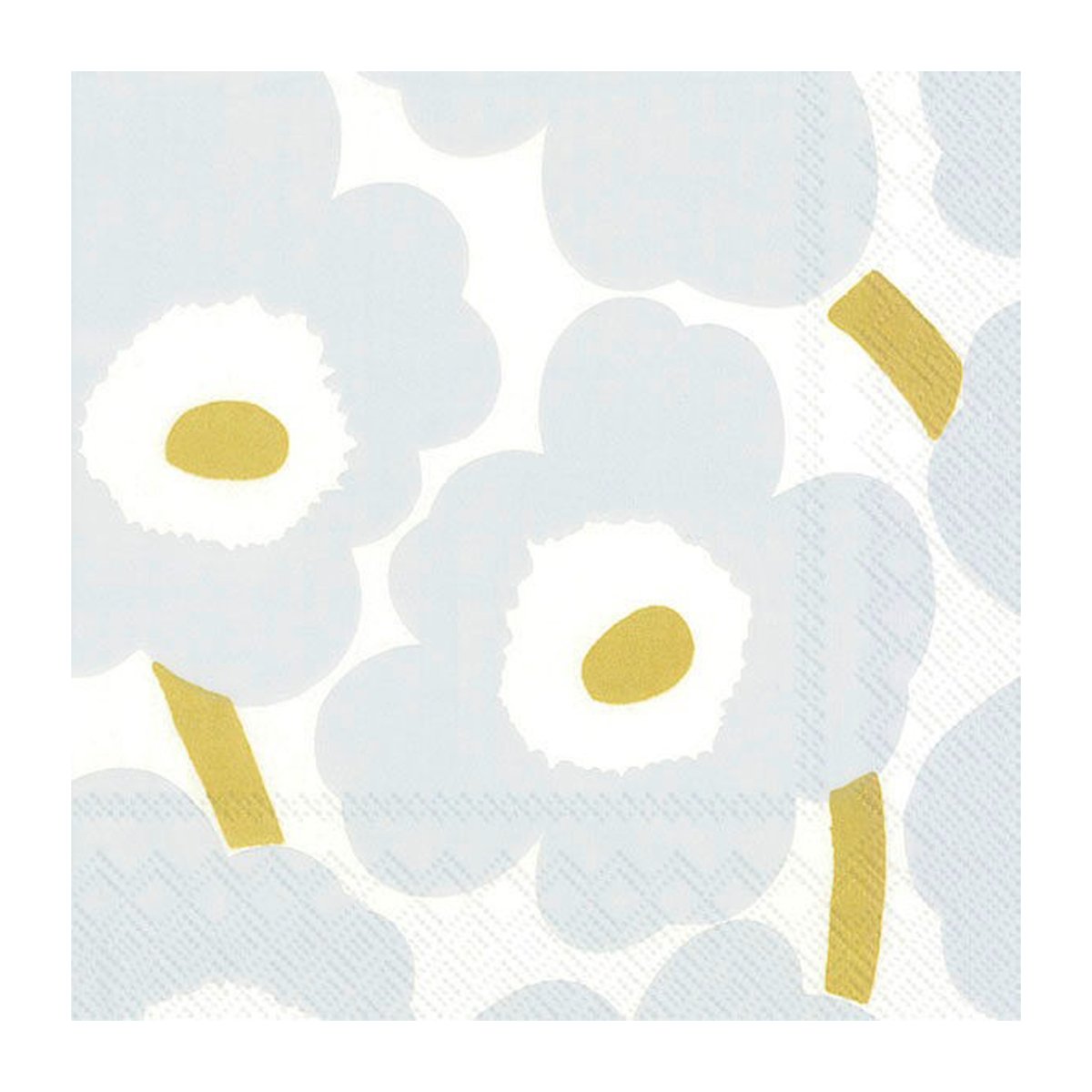 Marimekko Unikko servietti 40×40 cm 20-pakkaus White-silver