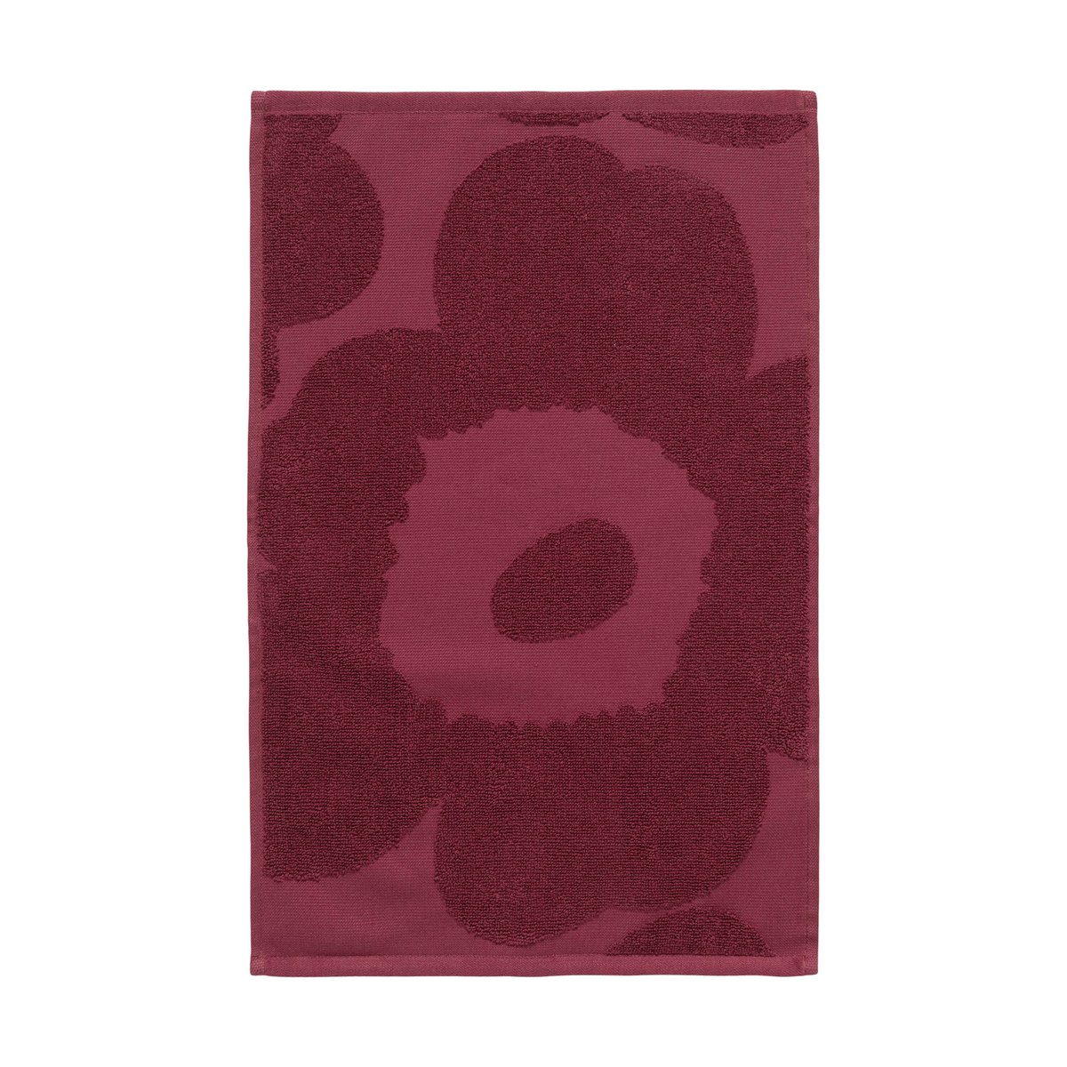 Marimekko Unikko solid vieraspyyhe 32×50 cm Dark red