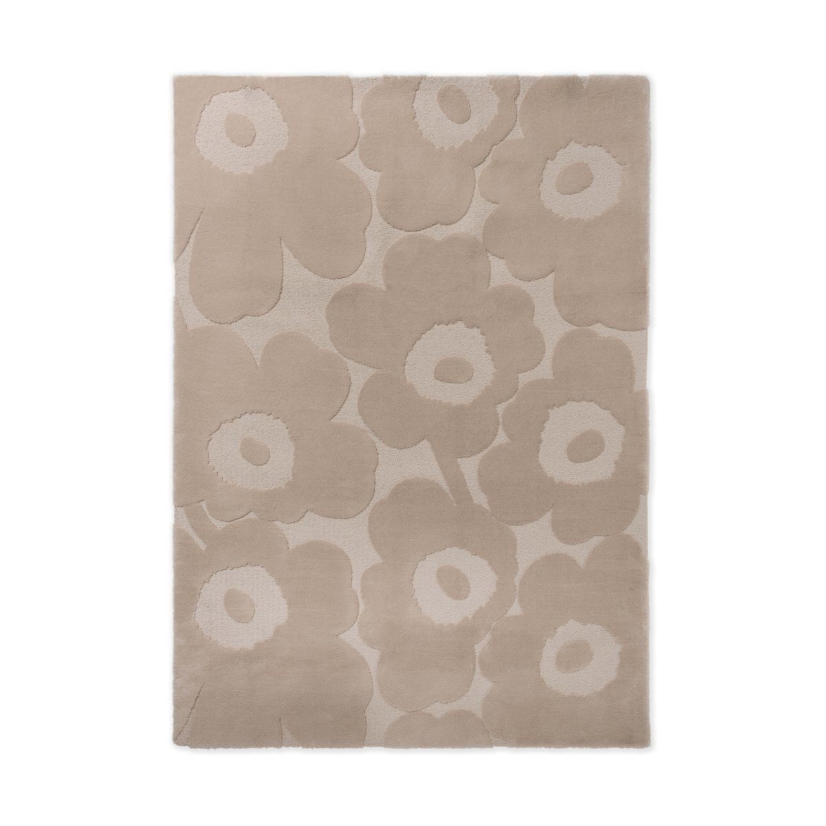 Marimekko Unikko villamatto Light Beige 140×200 cm