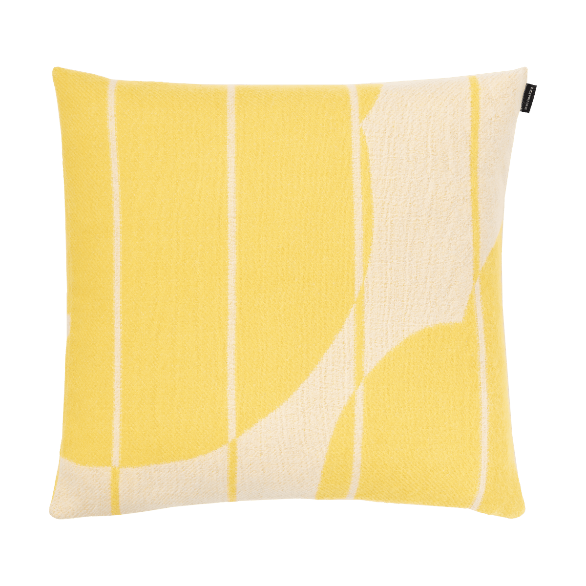 Marimekko Vesi Unikko tyynynpäällinen villa 50×50 cm Spring yellow-ecru