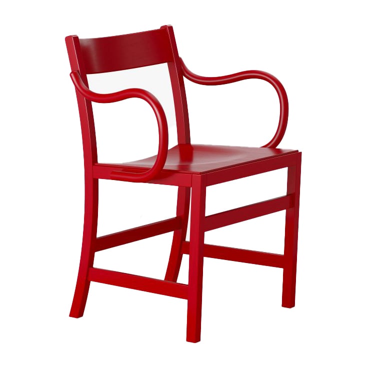 Massproductions Waiter XL -nojatuoli Punaiseksi lakattu pyökki