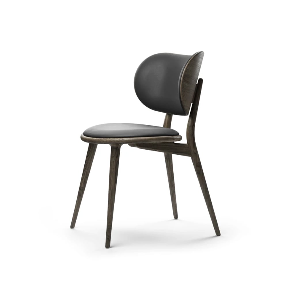 Mater The Dining Chair -tuoli nahka musta sirka grey tammiteline