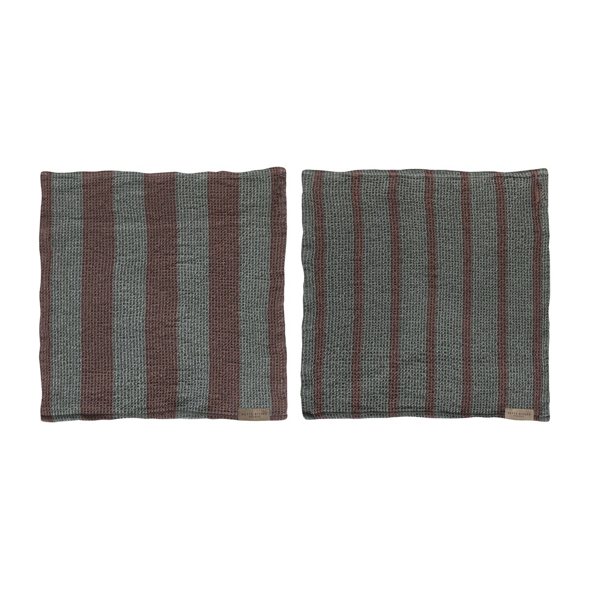 Mette Ditmer Elvira tiskirätti 33×33 cm 2-pack Pine green