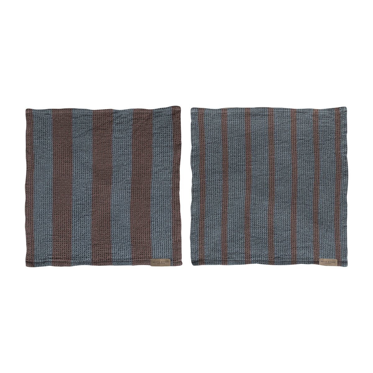 Mette Ditmer Elvira tiskirätti 33×33 cm 2-pack Slate blue