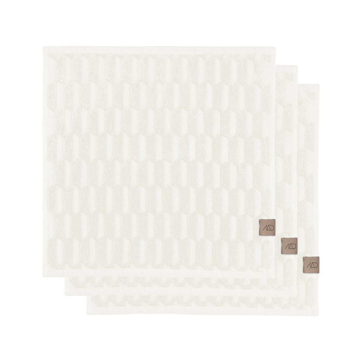 Mette Ditmer Geo pyyhe 30 x 30 cm 3-pakkaus Off white