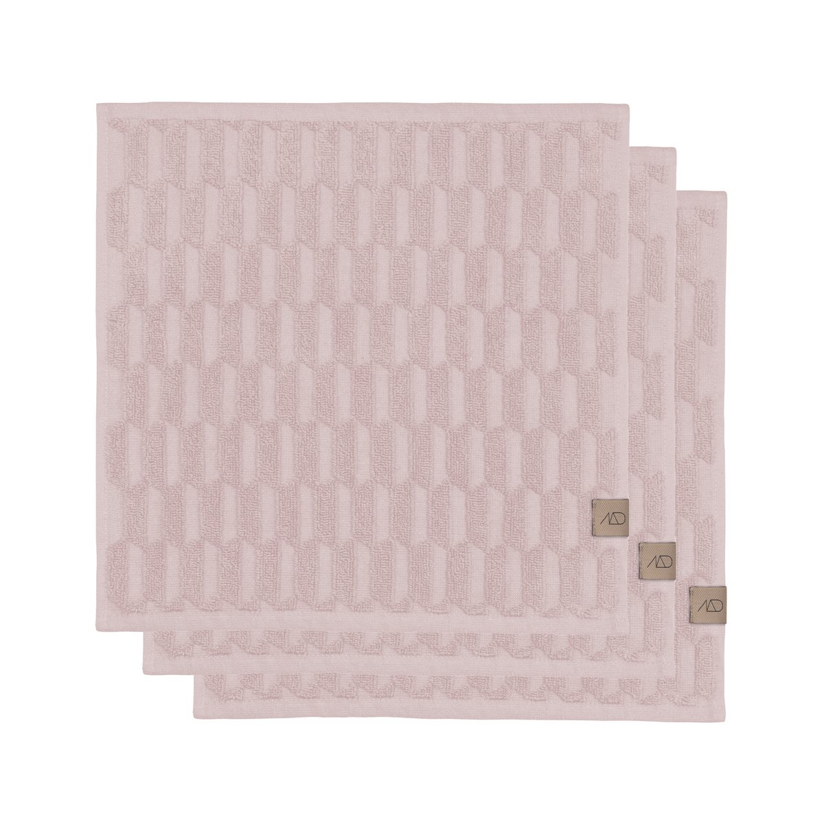 Mette Ditmer Geo pyyhe 30 x 30 cm 3-pakkaus Powder rose