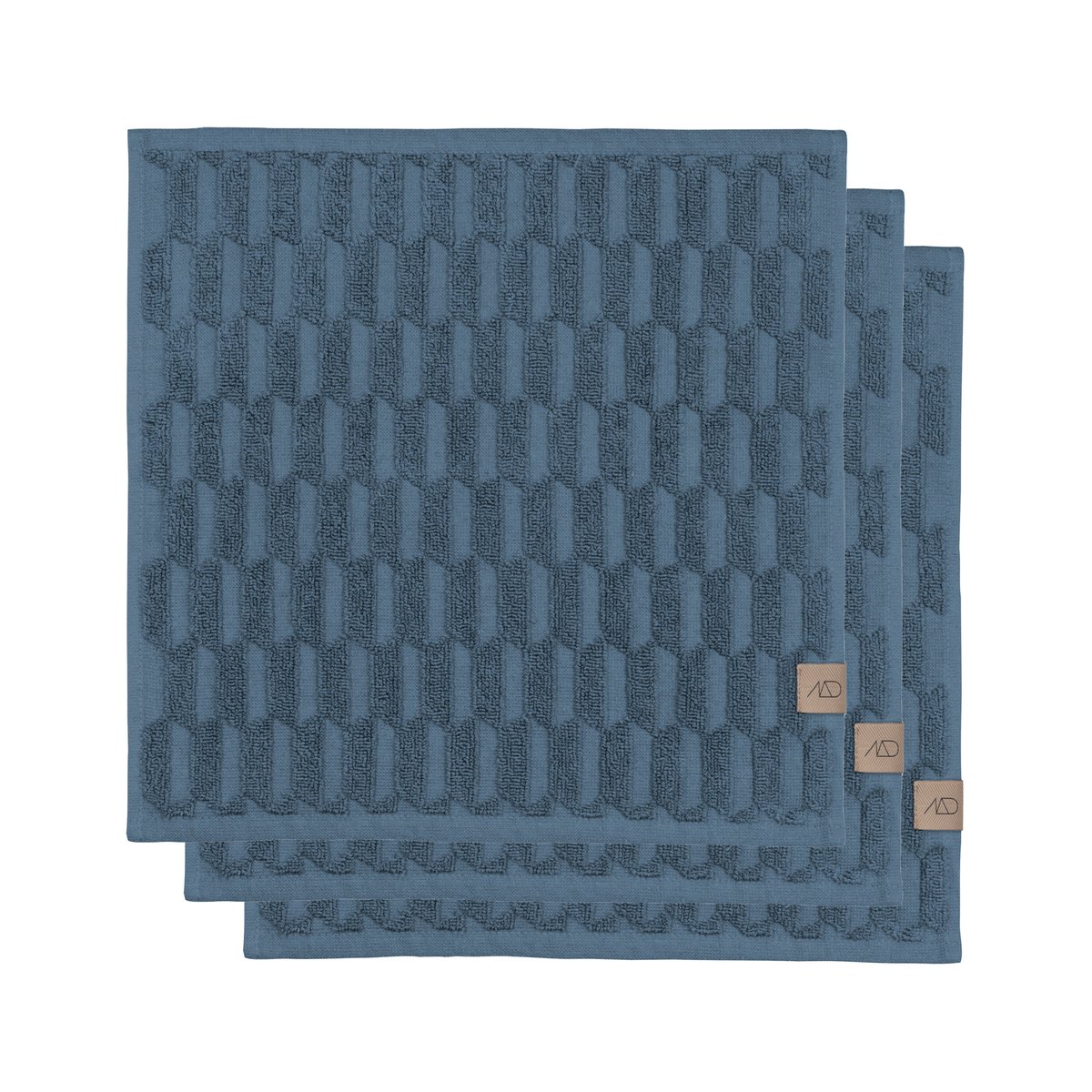 Mette Ditmer Geo pyyhe 30 x 30 cm 3-pakkaus Slate blue