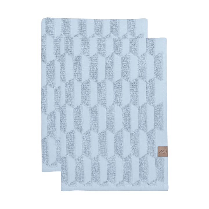 Geo vieraspyyhe, 2-pakkaus - Light Blue - Mette Ditmer