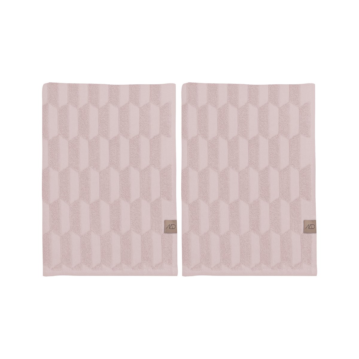 Mette Ditmer Geo vieraspyyhe 2-pakkaus Powder rose