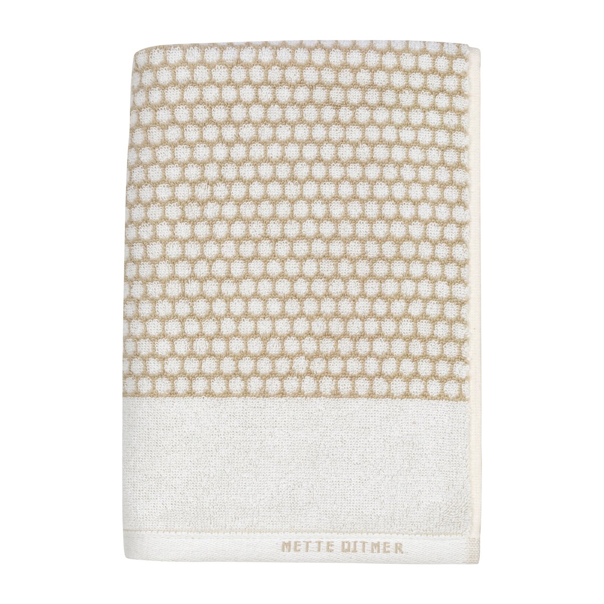 Mette Ditmer Grid kylpypyyhe 70 x 140 cm Sand-off white