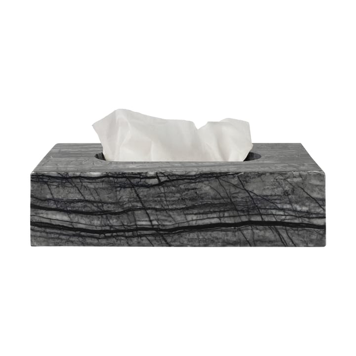 Marble nenäliinalaatikko 14x25,5 cm, Musta-harmaa Mette Ditmer