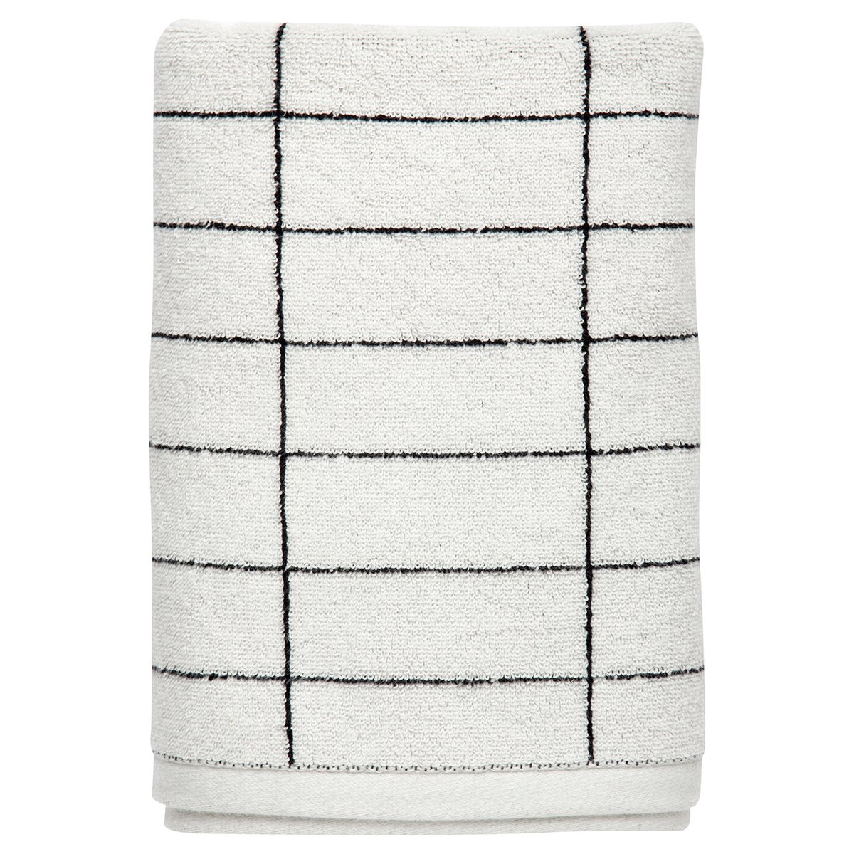 Mette Ditmer Tile Stone -vieraspyyhe Musta-off white