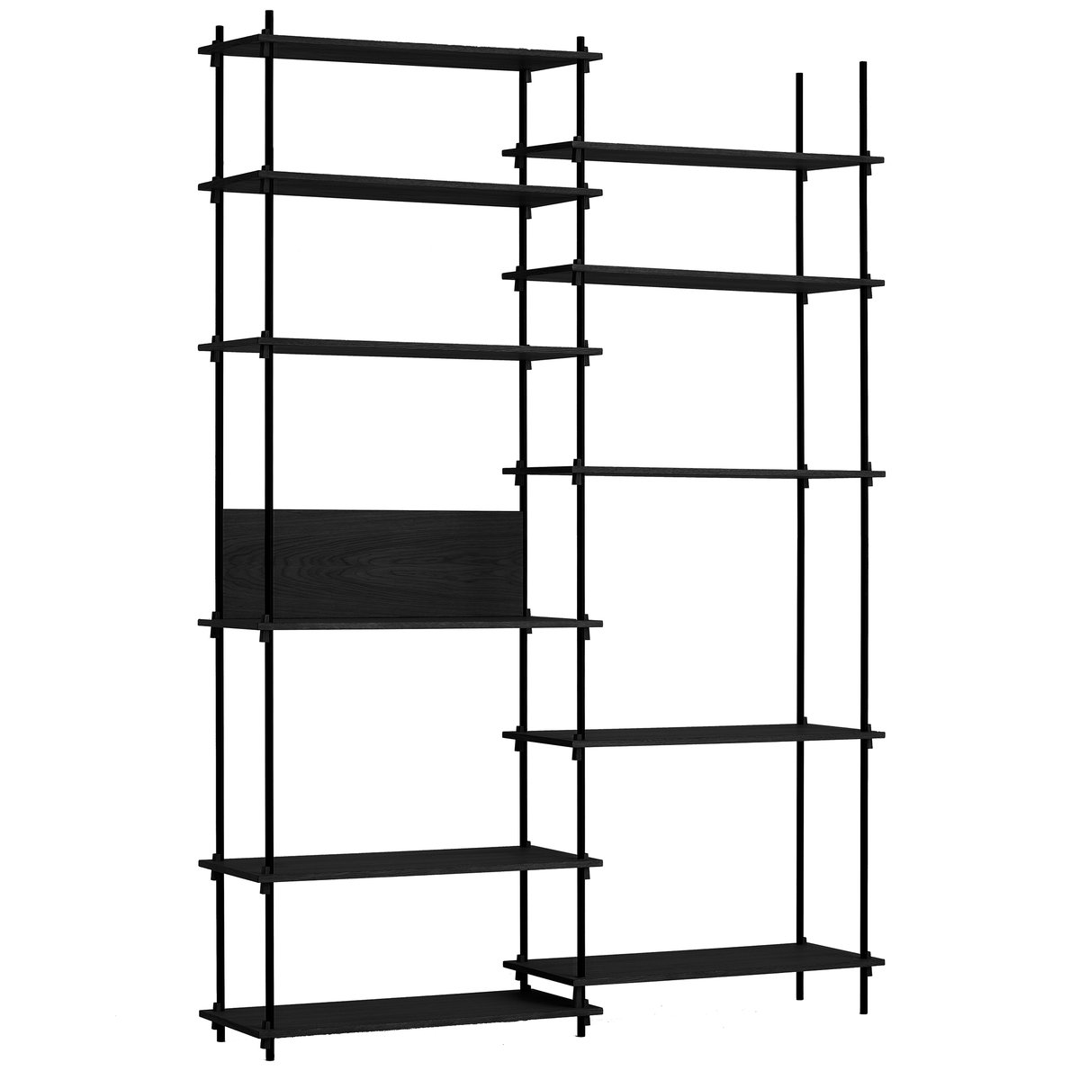 MOEBE Moebe shelving system extra tall double Black