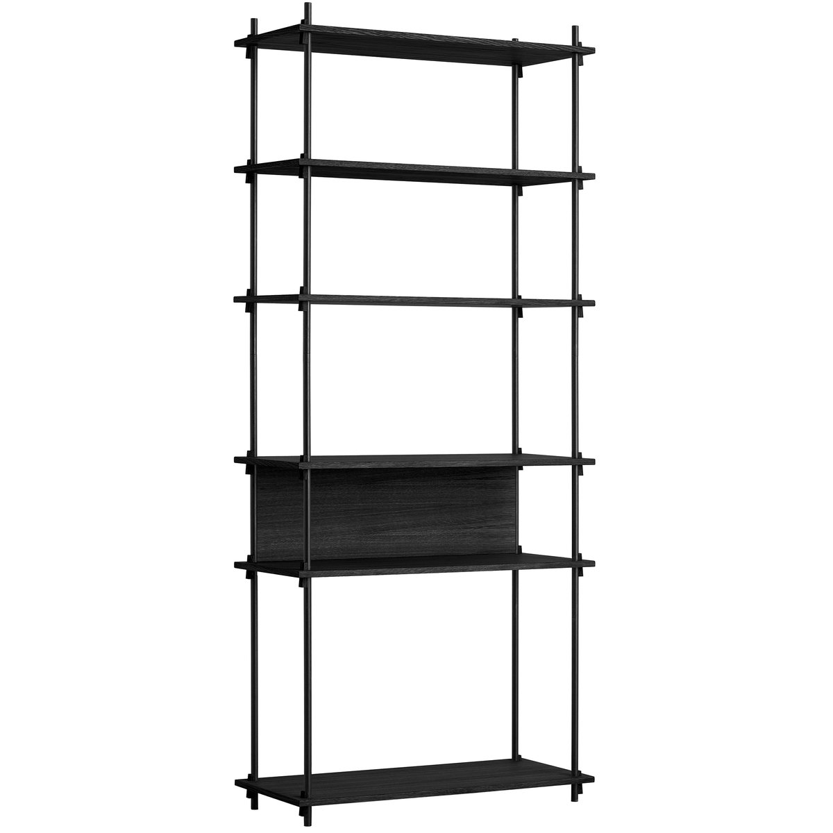 MOEBE Moebe shelving system extra tall single Black