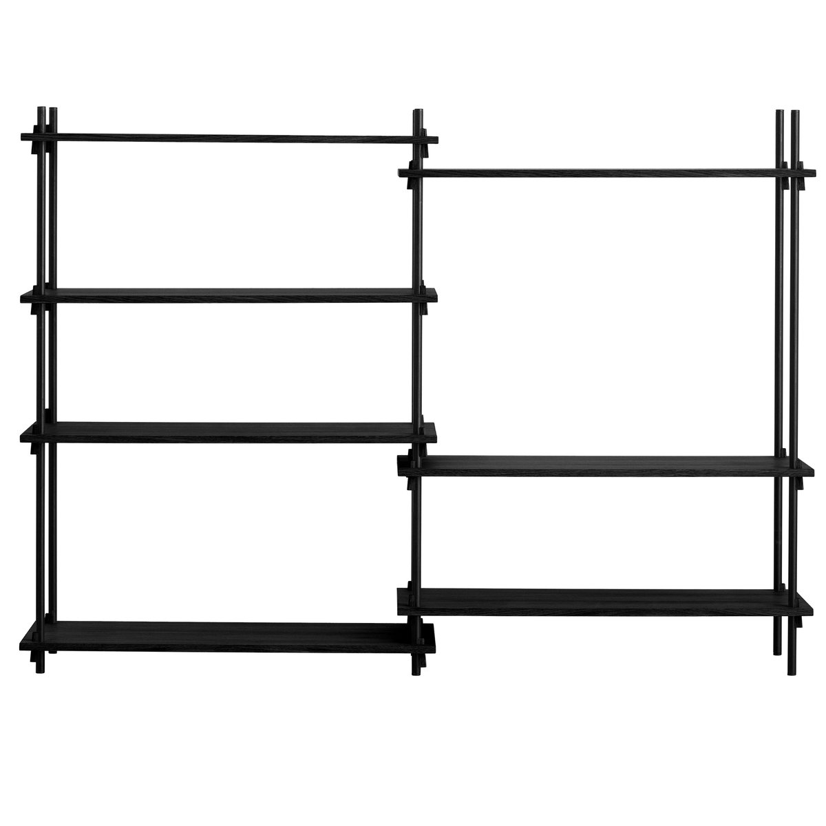 MOEBE Moebe shelving system medium double Black