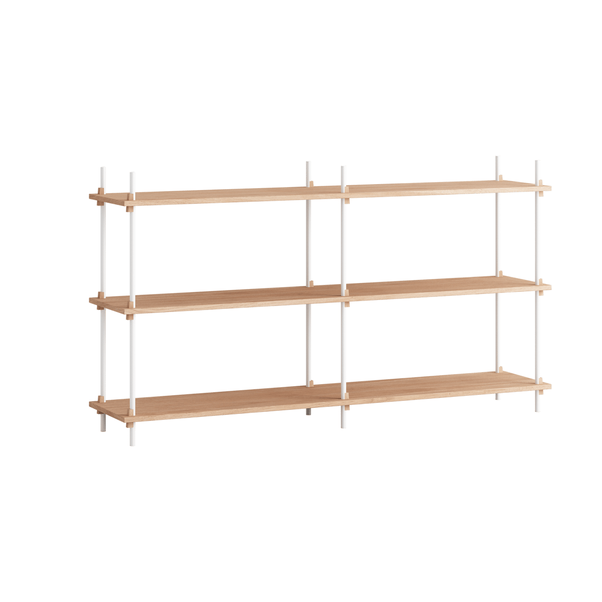 MOEBE Moebe shelving system s.85.2.B Tammi-valkoinen