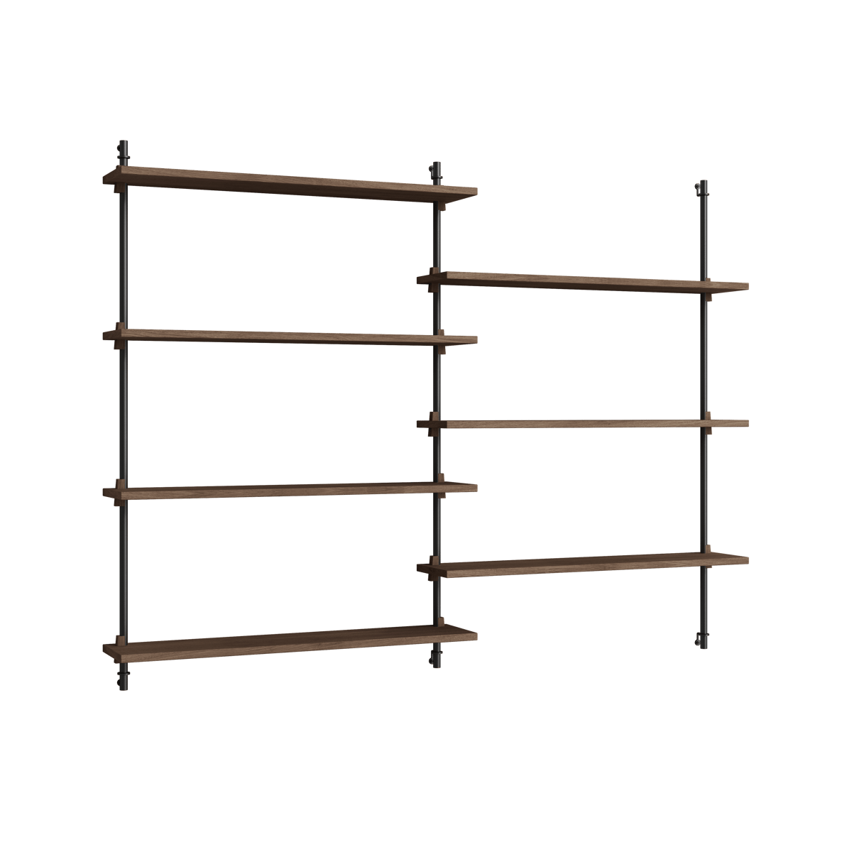 MOEBE Moebe wall shelving ws.115.2.B Poltettu tammi-musta