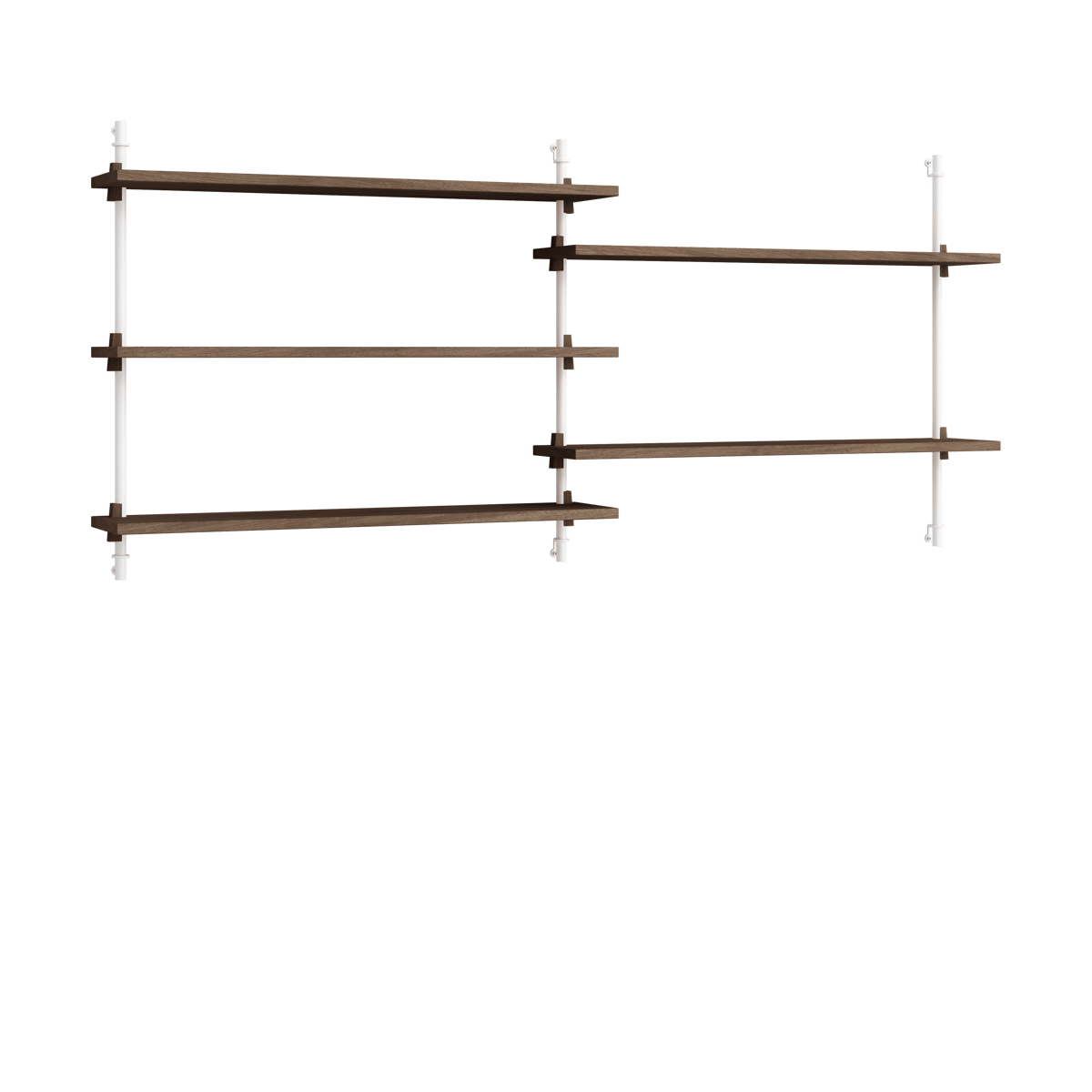 MOEBE Moebe wall shelving ws.65.2.B Poltettu tammi-valkoinen