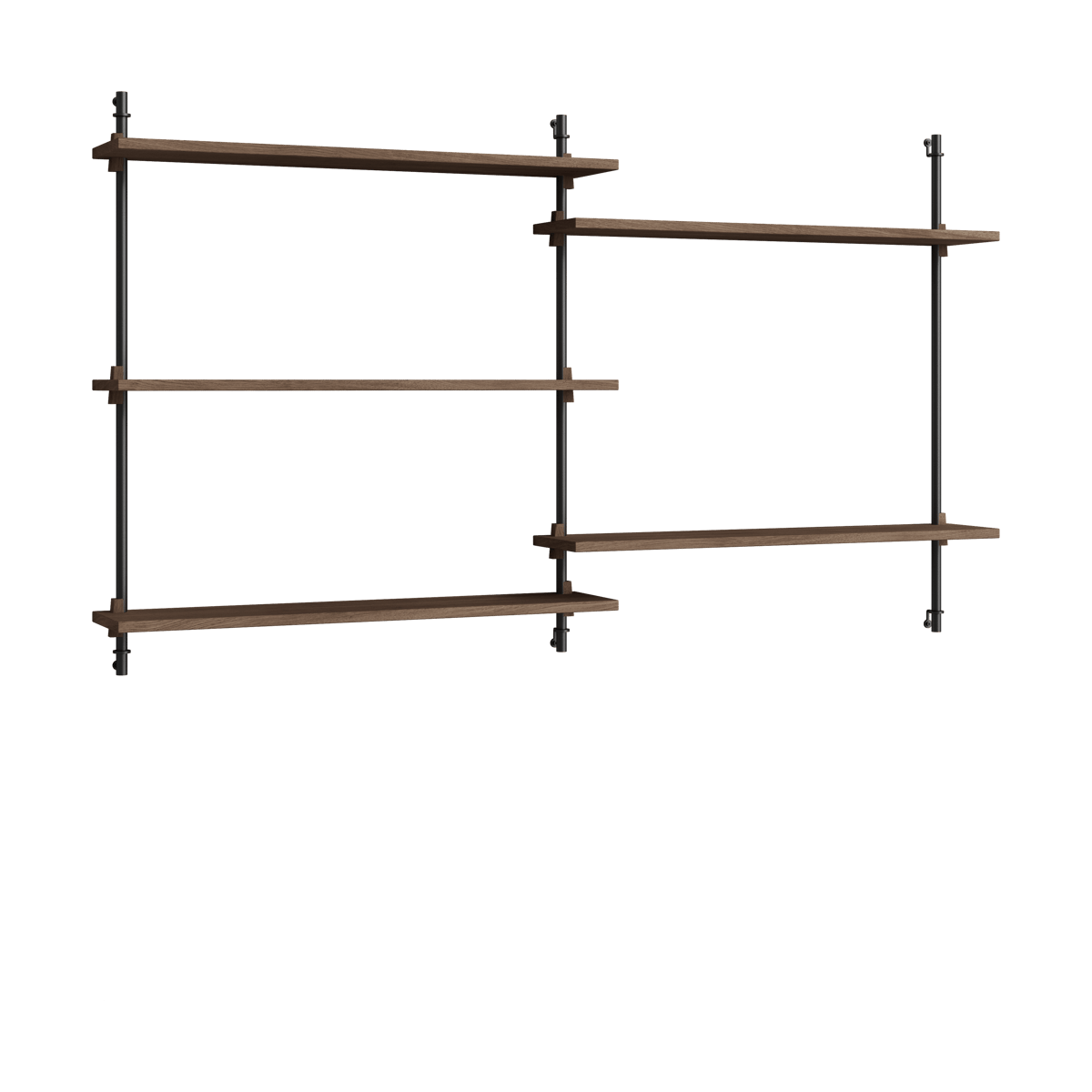 MOEBE Moebe wall shelving ws.85.2.B Poltettu tammi-musta