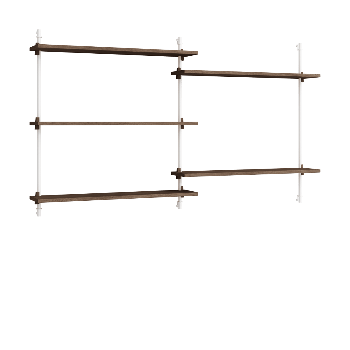 MOEBE Moebe wall shelving ws.85.2.B Poltettu tammi-valkoinen