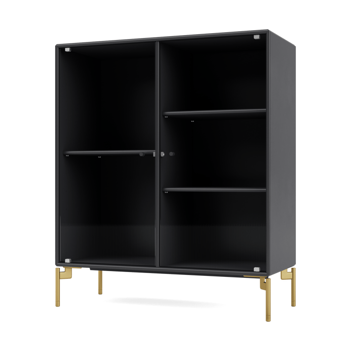 Ripple II vitriinikaappi 69,6x82,2x30 cm - Anthracite-jalat brass - Montana