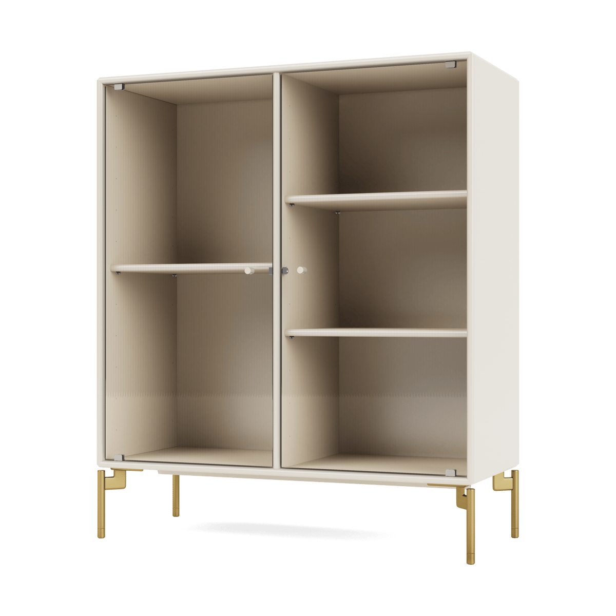 Montana Ripple II vitriinikaappi 69,6×82,2×30 cm Oat-jalat brass