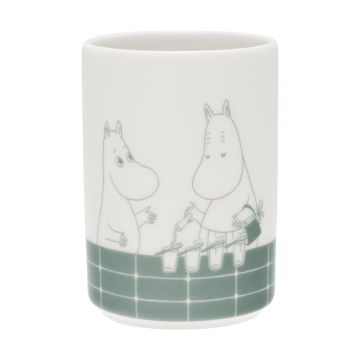 Muumi hammasharjateline, Kylpyhetki vihreä-valkoinen Moomin Arabia