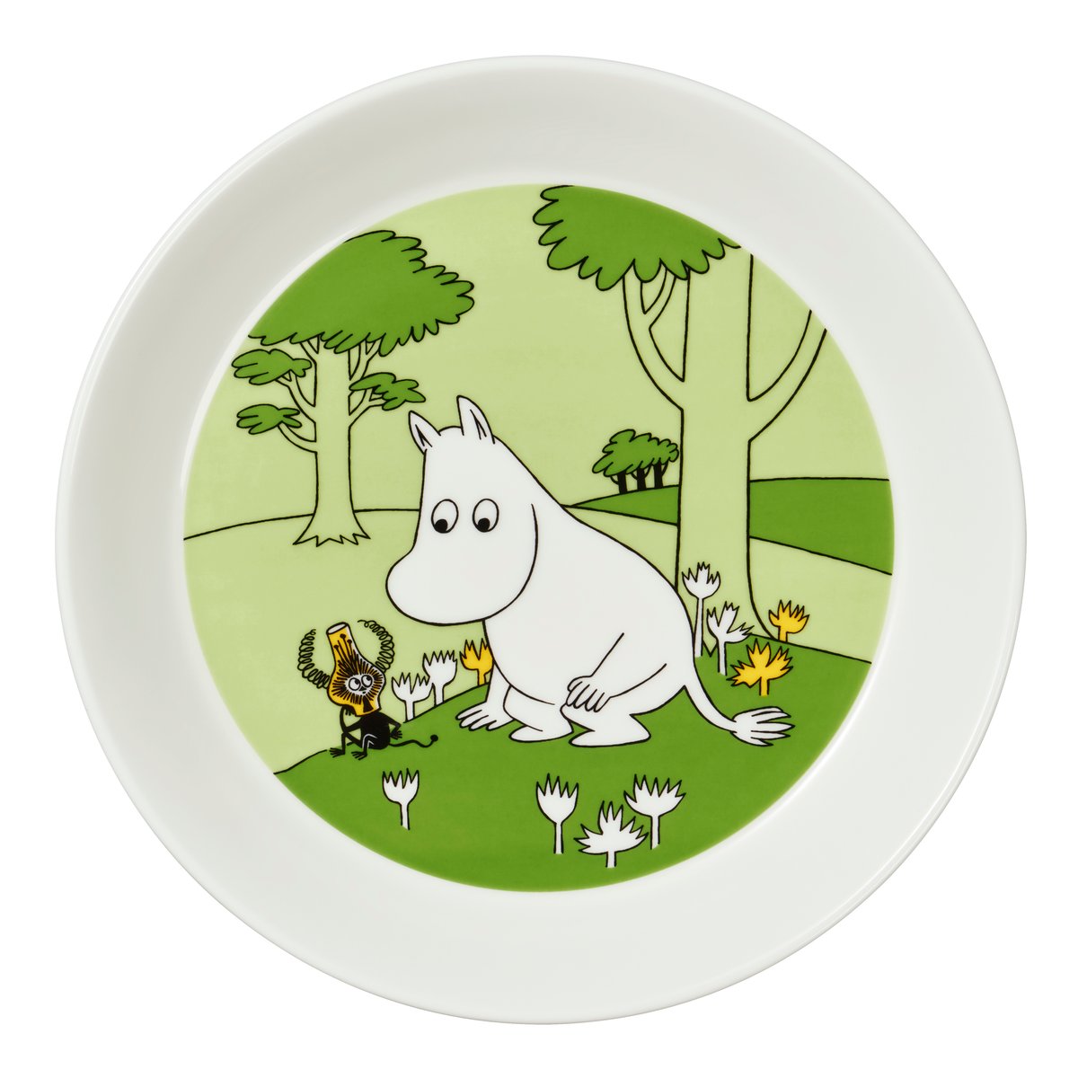 Moomin Arabia Muumipeikko lautanen Ruohonvihreä