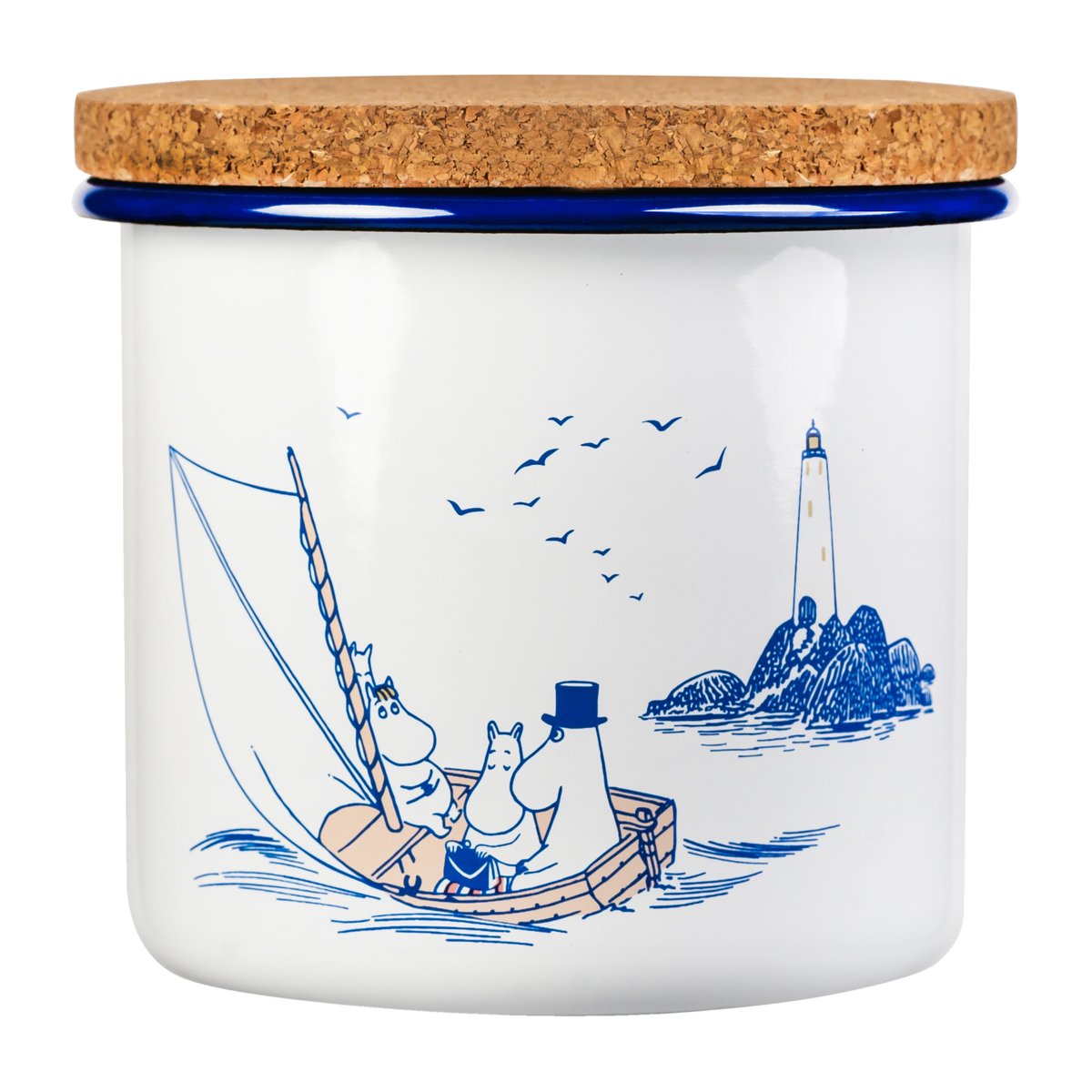 Muurla Moomin emalipurkki korkkikannella 1,3 l Sailors