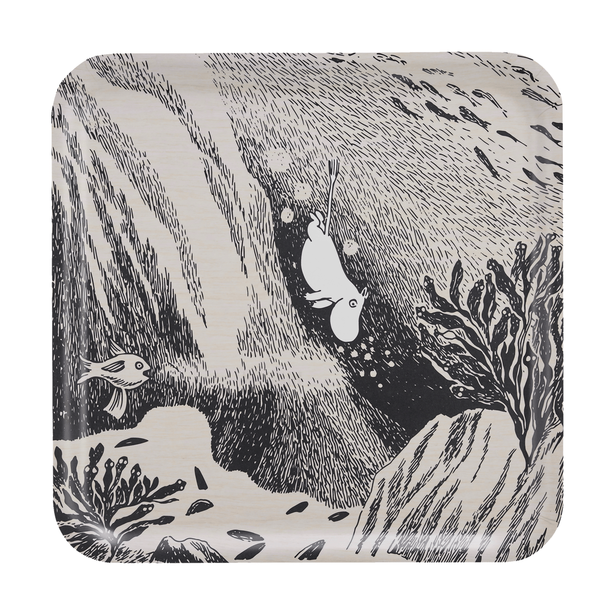 Muurla Moomin tarjotin 33×33 cm The dive