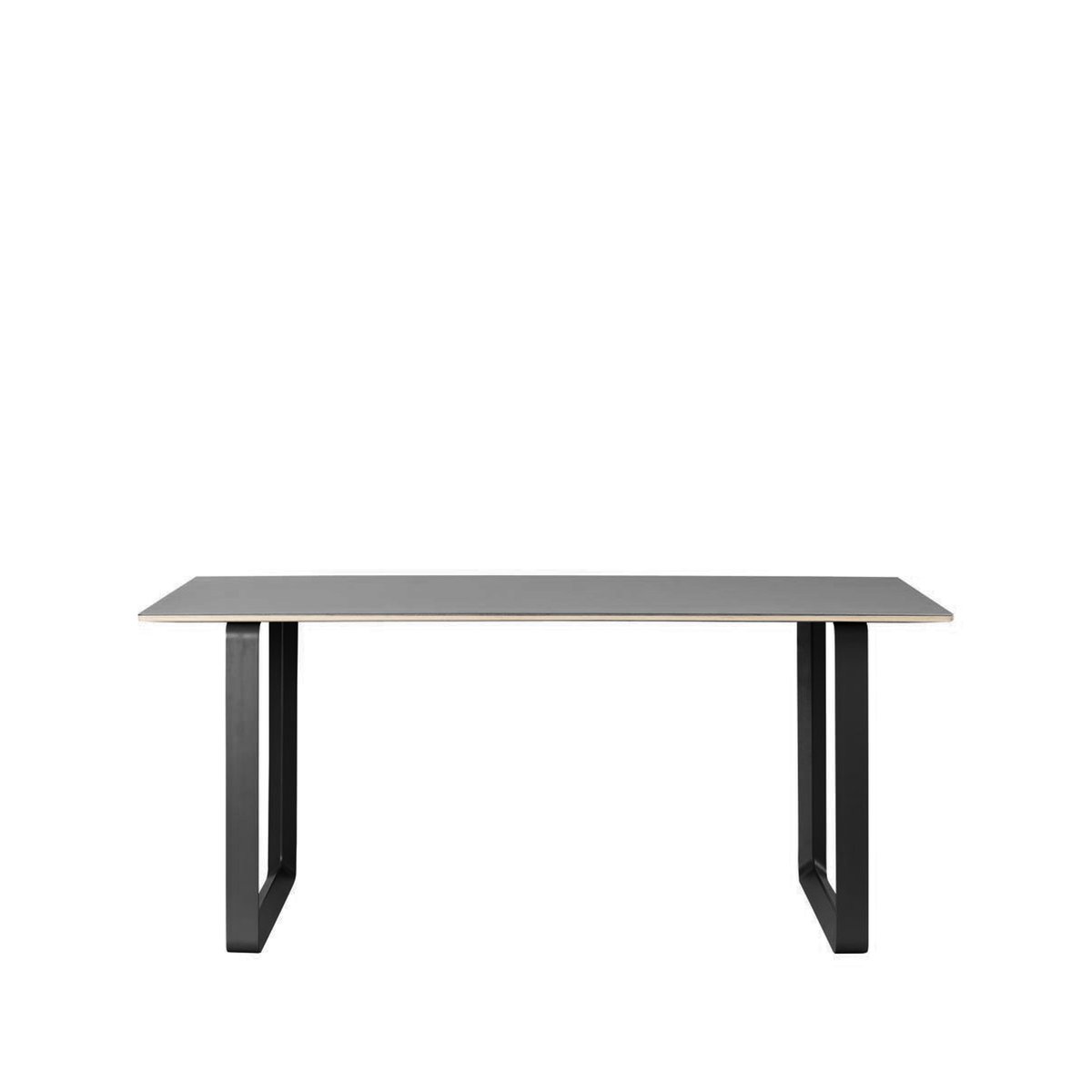 Muuto 70/70 ruokapöytä 170 x 85 cm Black linoleum-Plywood-Black