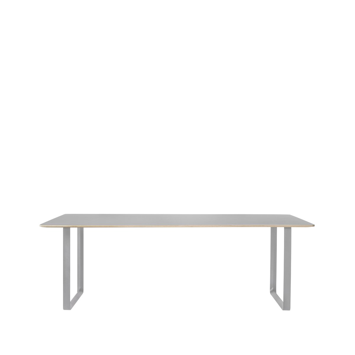 Muuto 70/70 ruokapöytä 225 x 90 cm Grey linoleum-Plywood-Grey