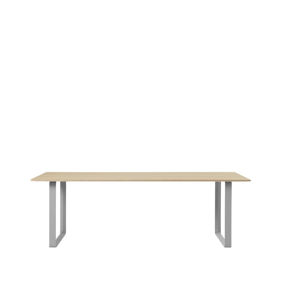 Muuto 70/70 ruokapöytä 225 x 90 cm Oak veneer-Plywood-Grey