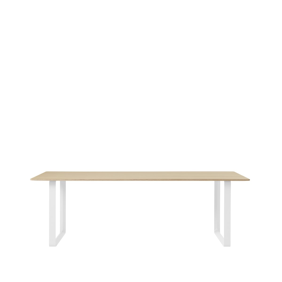 Muuto 70/70 ruokapöytä 225 x 90 cm Oak venner-Plywood-White