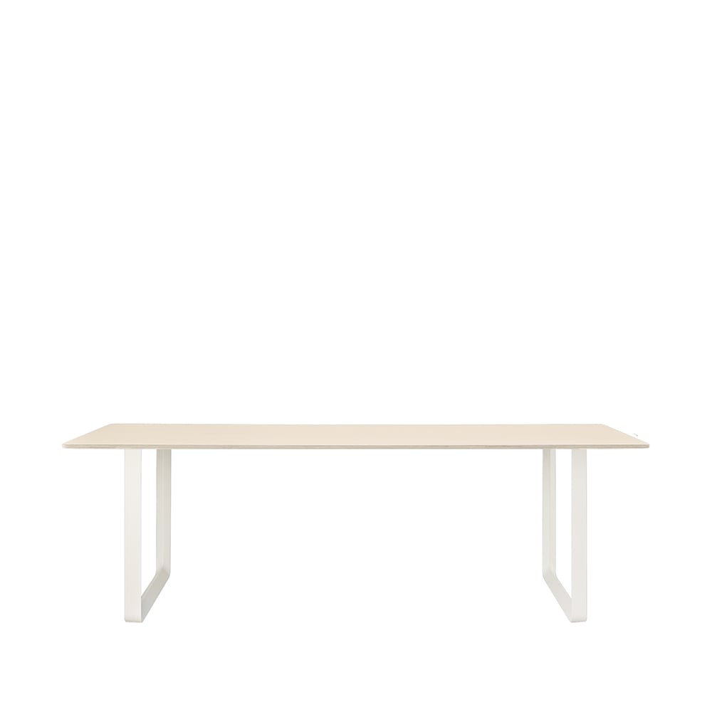 Muuto 70/70 ruokapöytä 225 x 90 cm Sand laminate-Plywood-White